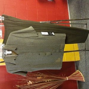 Perceptions 3 Piece Olive Pantsuit